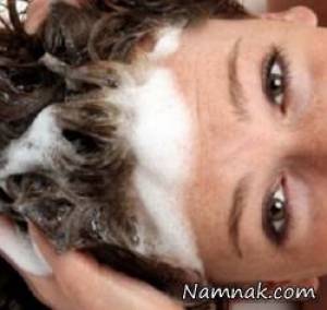 پاکسازی مو با شامپو تهیه شده از نمک