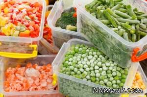 ارزش غذایی سبزیجات منجمد و کنسروی