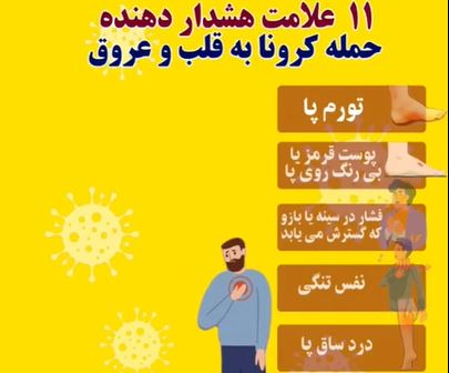 11علامت هشدار دهنده حمله کرونا به قلب و عروق 
